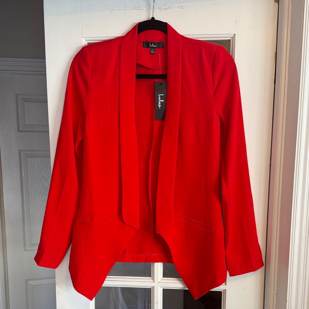 Lulu's Vibrant Red Women's Blazer NWT xs